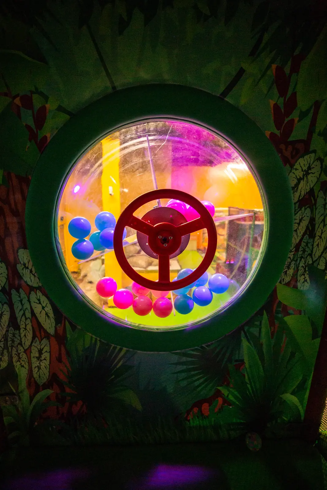 An interactive ball wheel play feature